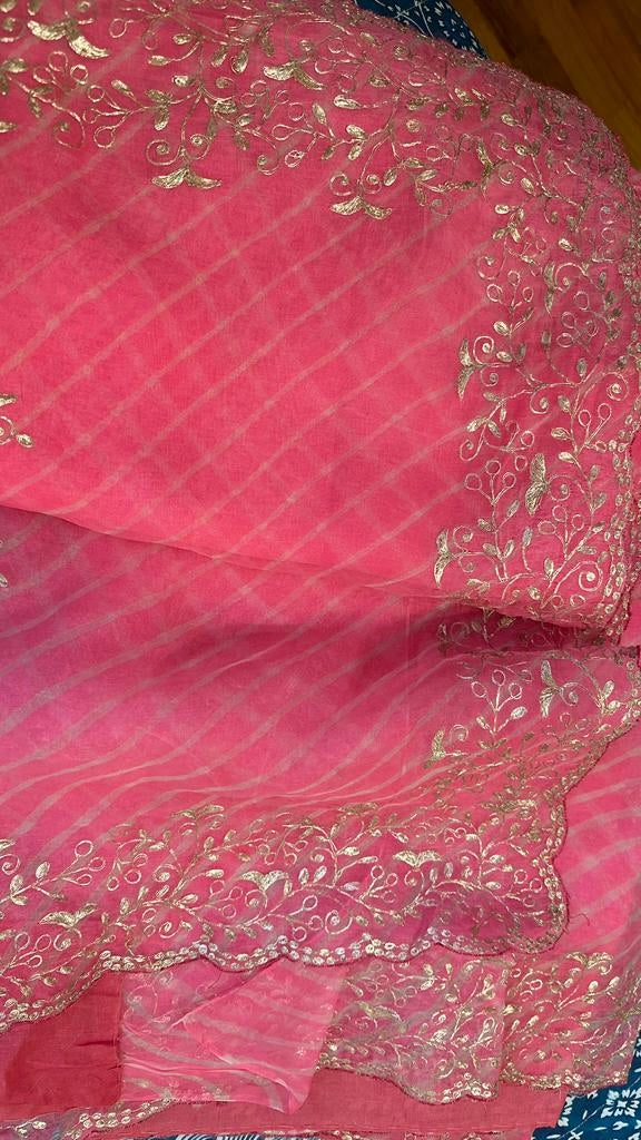 Organza Lehariya Saree