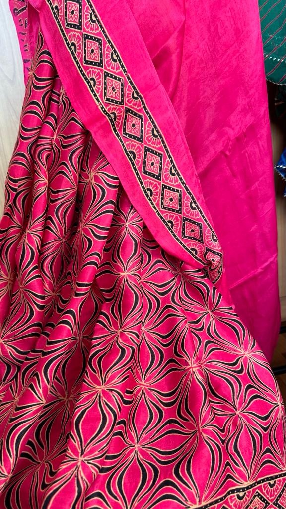 Ajrakh Saree